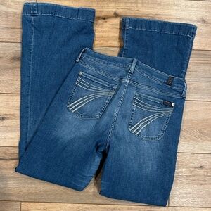 7 FOR ALL MANKIND Mid-wash Slim Evolution Tailorless Mid-rise Dojo Trouser Jeans